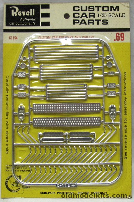 Revell 1/25 Custom Car Bumpers And Grilles, C1154 plastic model kit